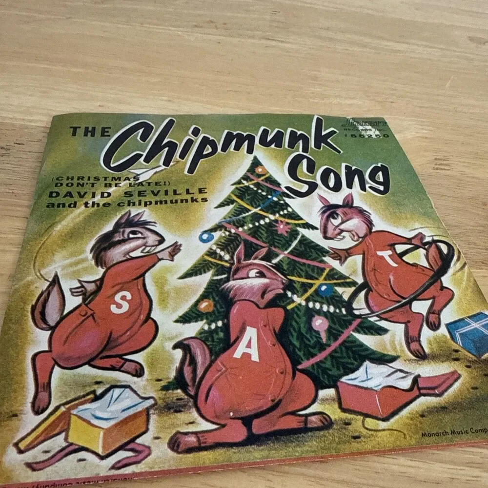 1959 David Seville And The Chipmunks Alvin’s Harmonica 45 Sleeve No Record - Picture 6 of 7